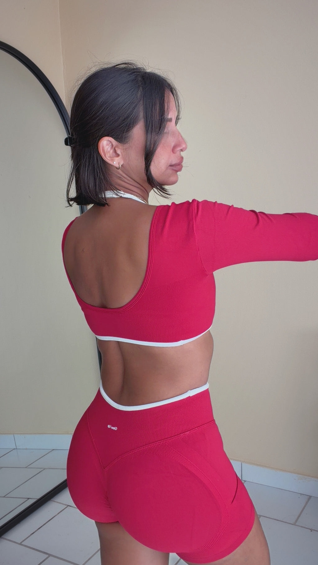 Glow Contour Long Sleeve Set | Red